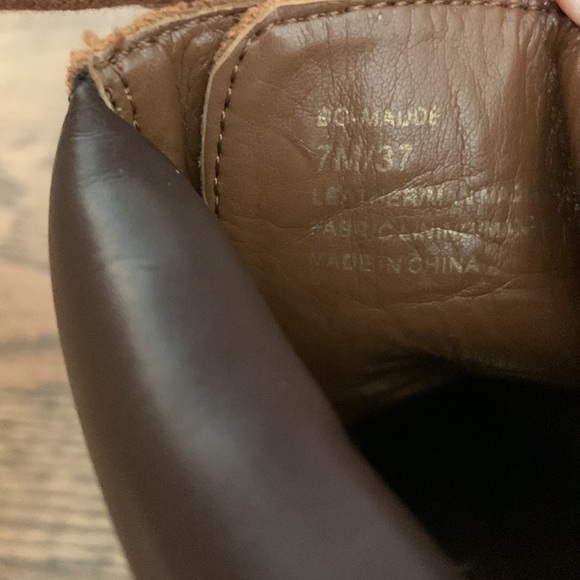 BCBGeneration Brown Suede Lugsole Heeled Boots - Picture 7 of 10